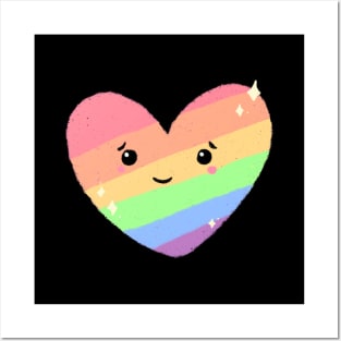 Rainbow Pride Heart Posters and Art